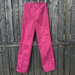 SEARS & ROEBUCK VINTAGE Toughskins Hot Pink Straight Leg Jeans- Size 14 Slim